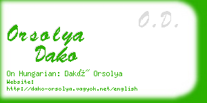 orsolya dako business card